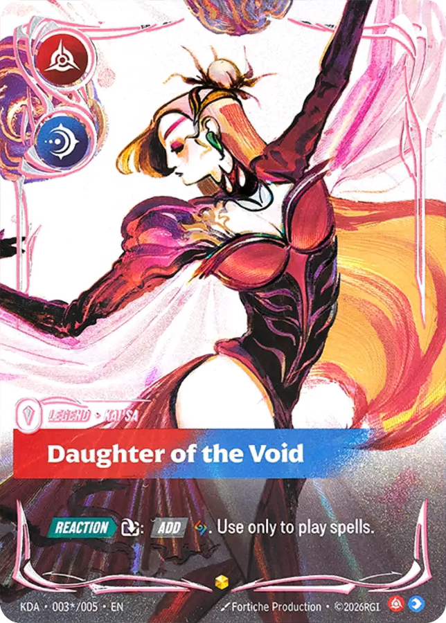 waywardcxnnibal's tweet photo. Better look at the Riftbound × K/DA: Couture Collection cards illustrated by Fortiche. https://t.co/wPb6KJLWFk