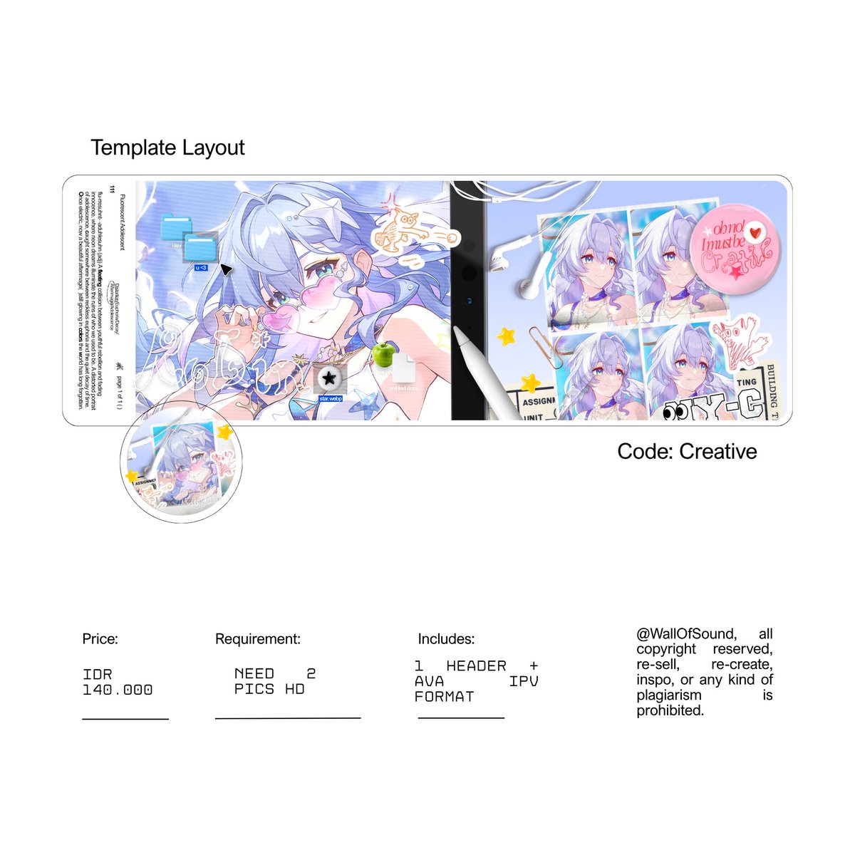 walIofsound's tweet photo. #zonauang 
a retweet will be appreciated!

hello! aku disini ada 3 template layout IPV bisa buat chara 2d/3d dengan code: "creative", "ocean sketch", dan "dessert" dibawah ini, 

price on pict, buat yang mau tanya-tanya atau nego boleh dm aja! terimakasih <33 https://t.co/cHW5oD4hzM