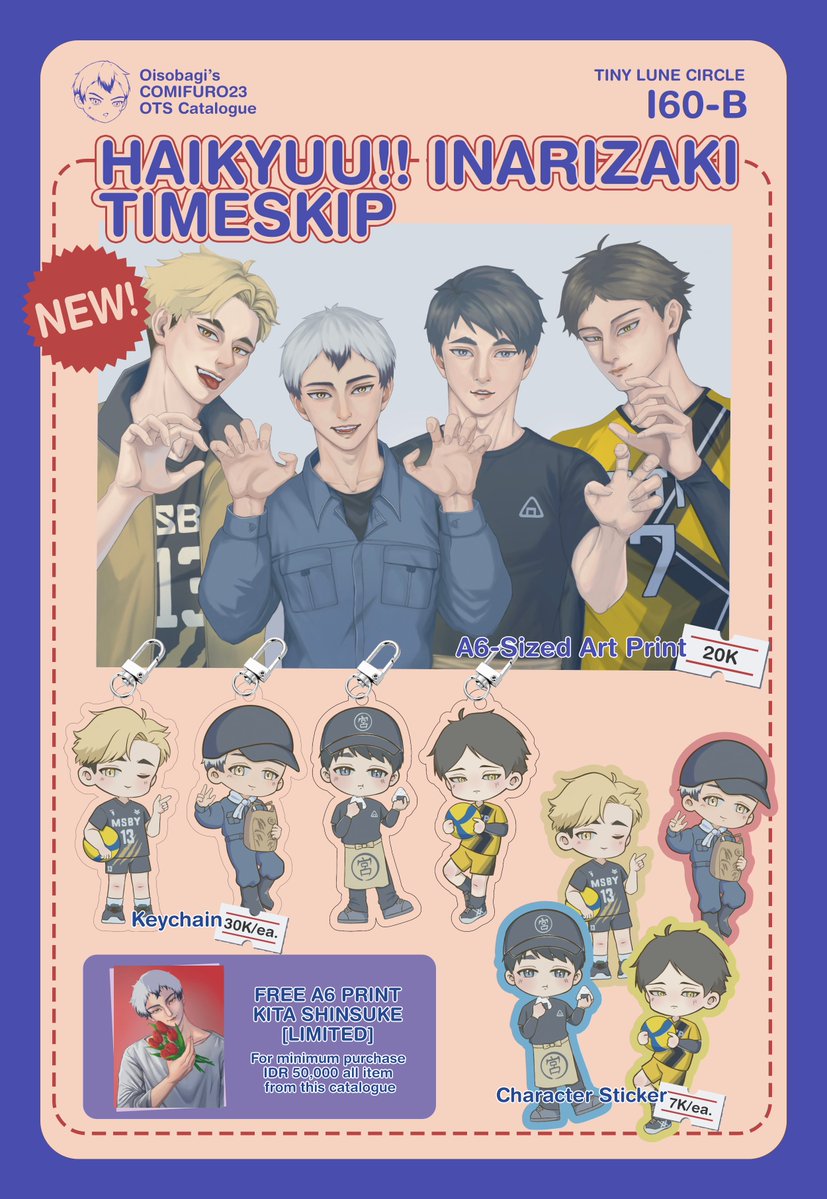 oioioisobagi's tweet photo. RT &amp; like are appreciated❤️

Oisobagi's #comifuro23 OTS catalogue is here!
📅 : Oct 31st - Nov 1st
🌙 TINY LUNE Circle I60-B🌙

⭐ : Haikyuu, Wind Breaker, The Summer Hikaru Died, Ateez

See u there! 👋
#CF23 #cf23catalogue
1/2 https://t.co/R5ca3Q64rw