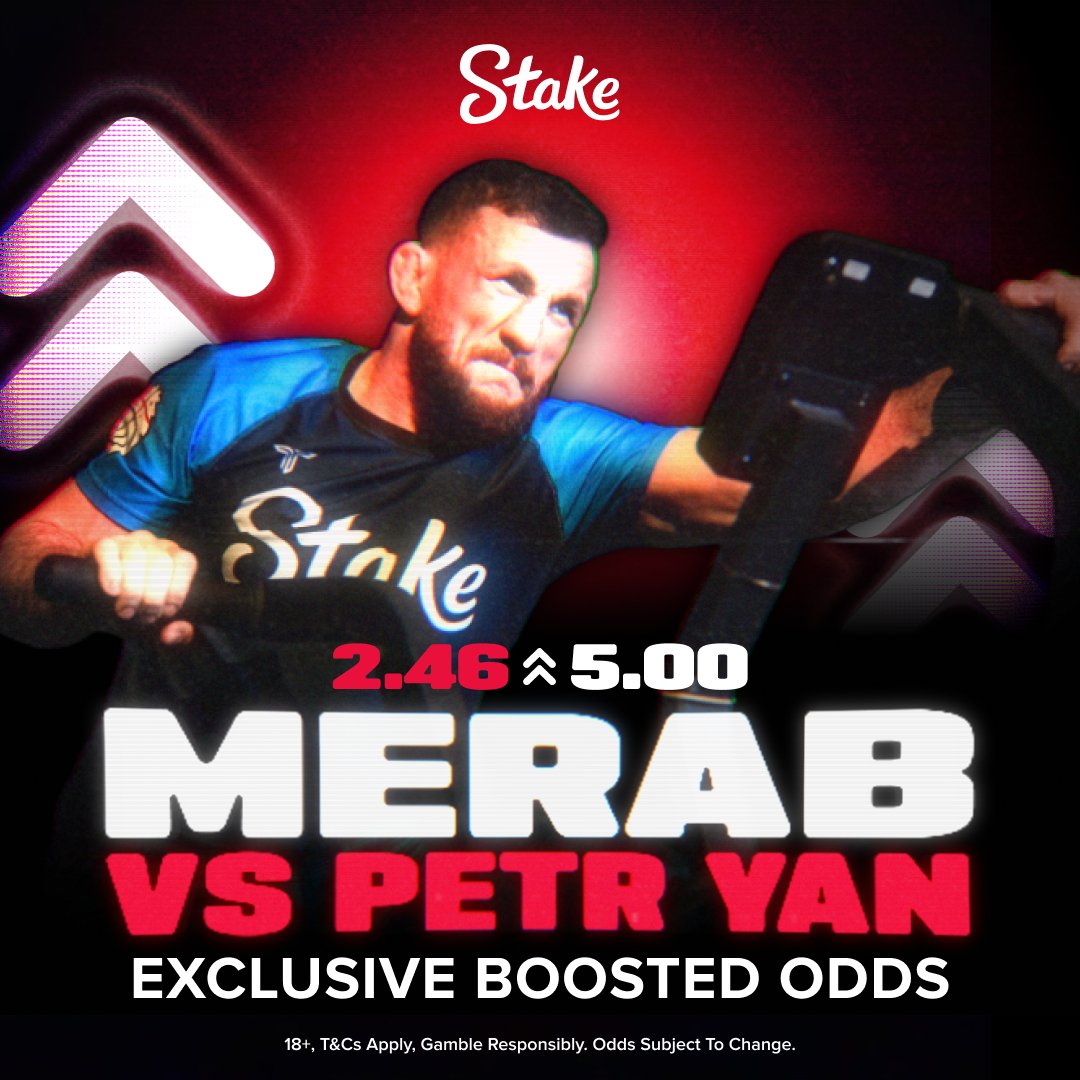 Stake's tweet photo. Exclusive Boosted Odds on @MerabDvalishvil for UFC333 LIVE on Stake! T&amp;Cs Apply. https://t.co/A10IKcTyeK