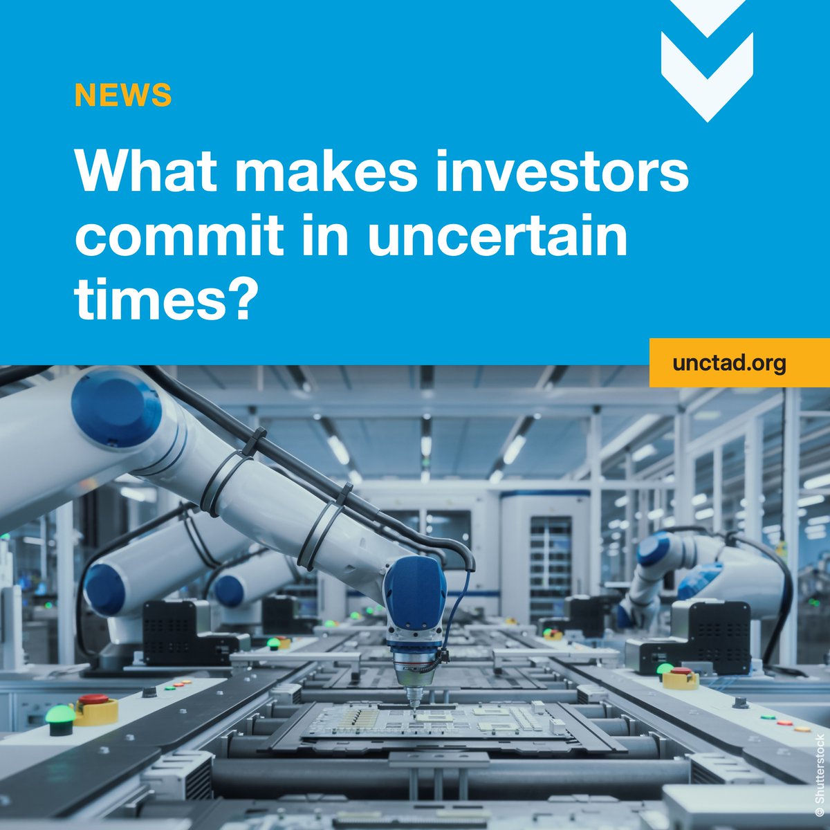UNCTAD's tweet photo. What makes investors commit in uncertain times? 

Geopolitical tensions, technological change and shifting trade patterns are reshaping where companies invest and how they organize their global value chains.

Read the full story: https://t.co/FwMX7hHBzZ 

#WIF2026 #DohaWIF2026 https://t.co/6rhTyrdH59