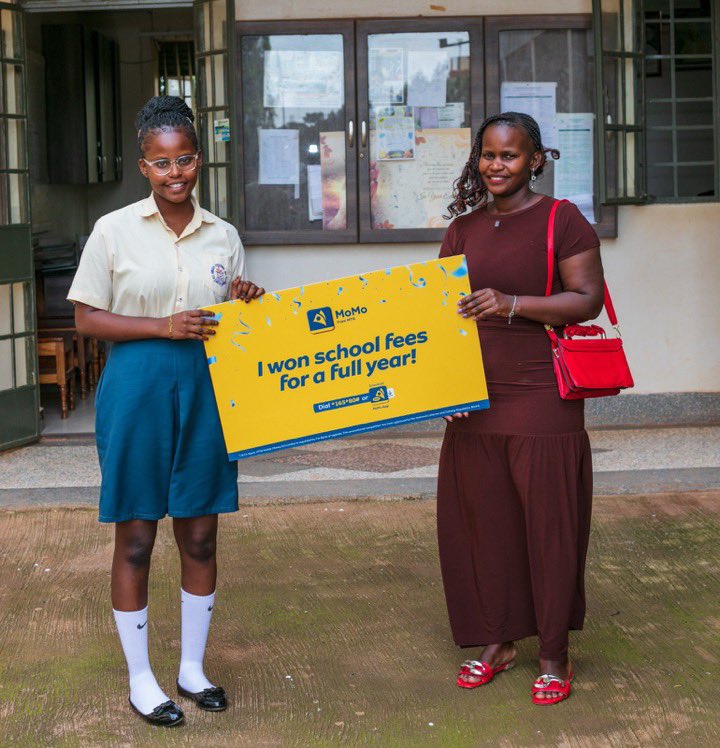 bukenya21's tweet photo. Mariam’s dream of having a year’s school fees covered became reality. You too could win school fees for a year, plus more exciting rewards.
Pay using the MoMo App or dial *165*80# to take part.
#WinSchoolFeesWithMoMo https://t.co/aOy81oDLhW
