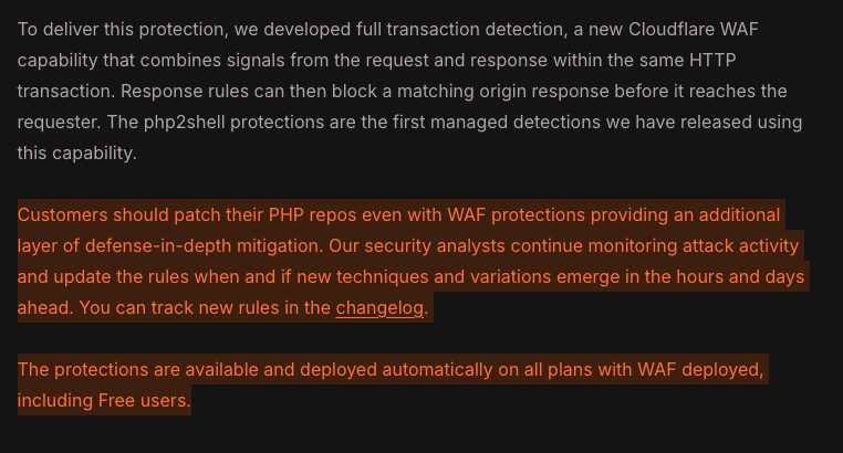 gading_coder's tweet photo. @baddi44755 kalo webmu udah kamu daftarin ke Cloudflare (udah cloudflare proxy) bahkan harusnya udah aman even belum update patch phpnya.

tapi ya disaranin tetep diupdate. https://t.co/jgQFhl9rJE