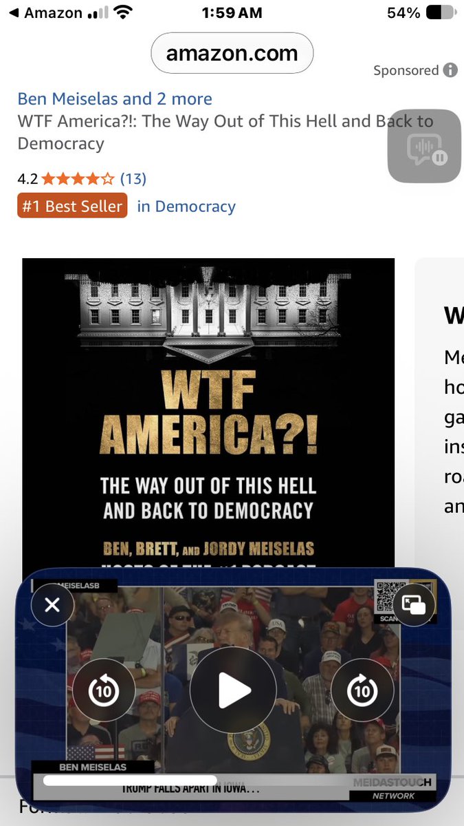 joboggi1's tweet photo. @meiselasb 

#1 best seller in Democracy on Amazon

More to come https://t.co/tzmsM5HCIo