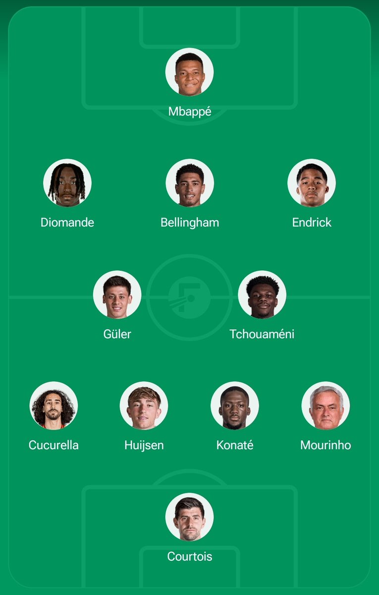 IfazRMFC's tweet photo. 🚨 𝗕𝗥𝗘𝗔𝗞𝗜𝗡𝗚 🚨
José Mourinho has informed Trent Alexander-Arnold that he will start against Barcelona in El Clásico this Sunday 💥

Real Madrid's expected backline:
👉 Cucurella | Huijsen | Konaté | Mourinho https://t.co/WkpOnBt2zq