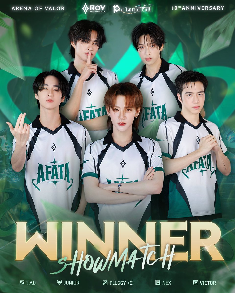 GarenaRoVTH's tweet photo. ขอแสดงความยินดีกับ #TeamAFATA 
ที่ได้ชัยชนะใน Showmatch ไป! 

🔴 รับชม Live ภายในงาน ผ่านช่องทางหลักของ Garena RoV Thailand

🔸รอบออฟไลน์ : 23 ต.ค. 2569 ณ IMPACT Exhibition Hall
กำหนดการงานออฟไลน์วันนี้ (เฉพาะไลฟ์)
✦ [11:00] Showmatch : VEDA 🆚 AFATA
✦ [12:00] โชว์สุดพิเศษจาก Hearts2Hearts
✦ [12:30] ชิงแชมป์ T-POP : NORMAN 🆚 LOKHEIM
✦ [17:00] RPL สายบน (ชนะเข้าชิง) : Full Sense 🆚 Buriram United Esports

___________

✦ 20 ไอดอลจาก 8 วง เข้าร่วม 4 เพื่อท้าชิงความเป็นหนึ่ง!
✦ ยกระดับความยิ่งใหญ่จาก Showmatch สู่มหกรรมการแข่งขันศิลปิน T-POP 2026
✦ ผนึกกำลัง RPL สู่ทัวร์นาเมนต์เต็มรูปแบบ!

#RoVTPOPTournament #RoV10ปี #RoV10ปีโตมาเอาเรื่อง #RoV #TeamVEDA #TeamAFATA
