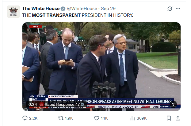 naasvzyl's tweet photo. According to White House posts it is the "Most transparent president in history' and the "Most transparent administration in history?, Yet the house is shut down for months to prevent any debate or vote before the midterms. EVERYTHING is moved until after midterms:
The war will end
Diesel will be cheap
Gasoline will be cheap
Fertilizer will be cheap
Prices will drop
Every American will get a $5,000 check
Voting on Epstein Files II
Voting on Impeachment of Pete Hegseth
Automatic registration for military service will start.
Medicare and Medicaid changes
Etc...

Why are all these issues postponed until after voters have voted? Because voters may choose to not vote for the Republican party when they realize how bad these are for them. There is NOTHING transparent about any of these issues, and that is not nearly the entire list!