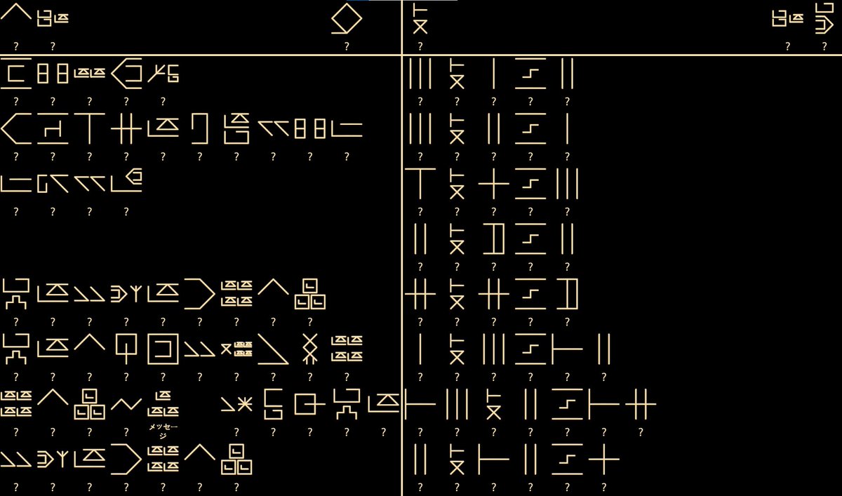 pirikakaze's tweet photo. やばいゲームを始めてしまったかもしれない。
「宇宙人から来たメッセージを解読する」っていうゲームらしいんだけど、ゲーム開いた瞬間にこれ。本当にこれしか出てこない。何も分からない。やばい。
https://t.co/5luMDB8g58 https://t.co/pvjvLaVhq7