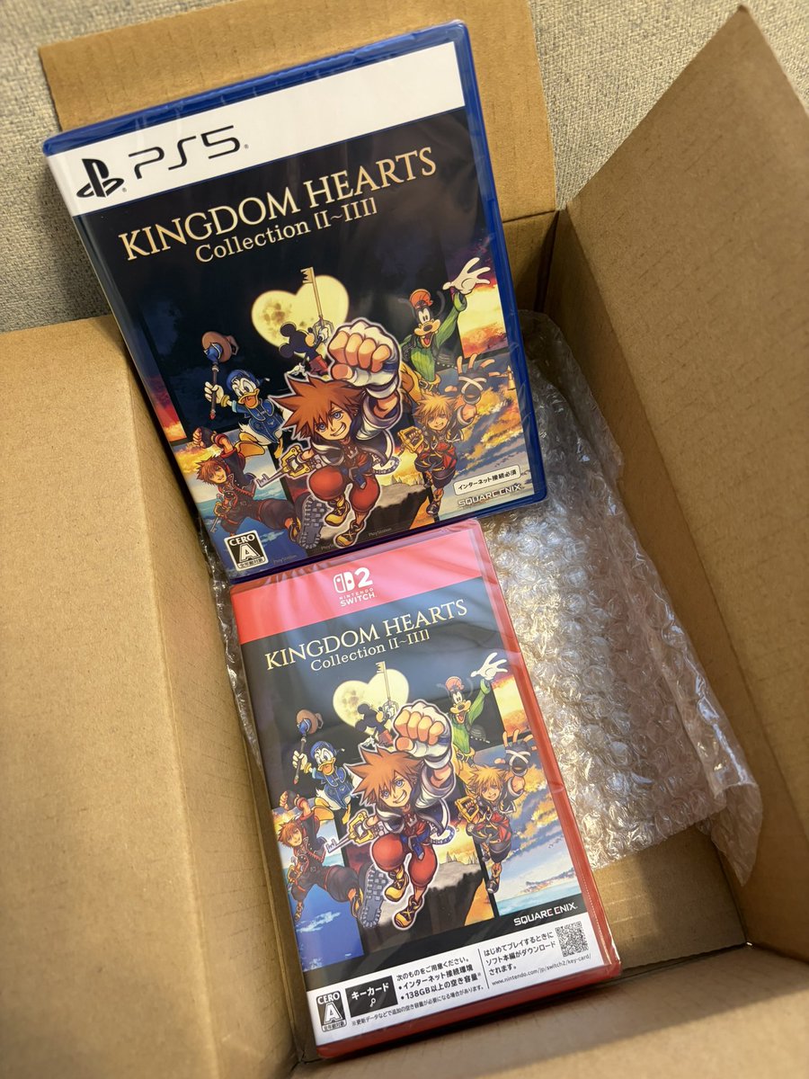 midiplex's tweet photo. 発売日の前日からイタリア出張で帰国後は連日レコーディングやらで日中の不在が続いてしまったのでやっと受け取ったー！！皆さん、遊んでますかー？😊 #キングダムハーツ #KH https://t.co/awKwjU2zWe