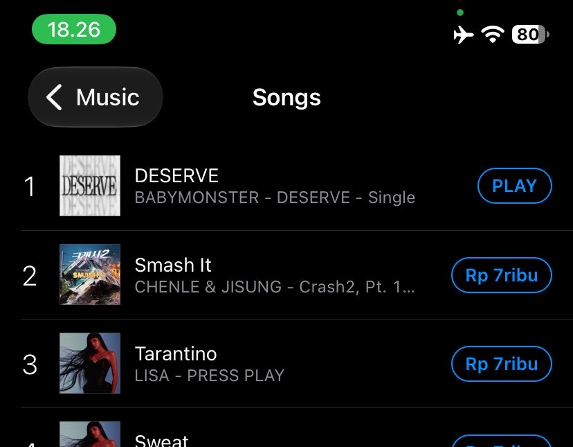 mifit37's tweet photo. Finally #.1 on iTunes chart Indonesia.

#BABYMONSTER #DESERVE https://t.co/0MZihXc8El