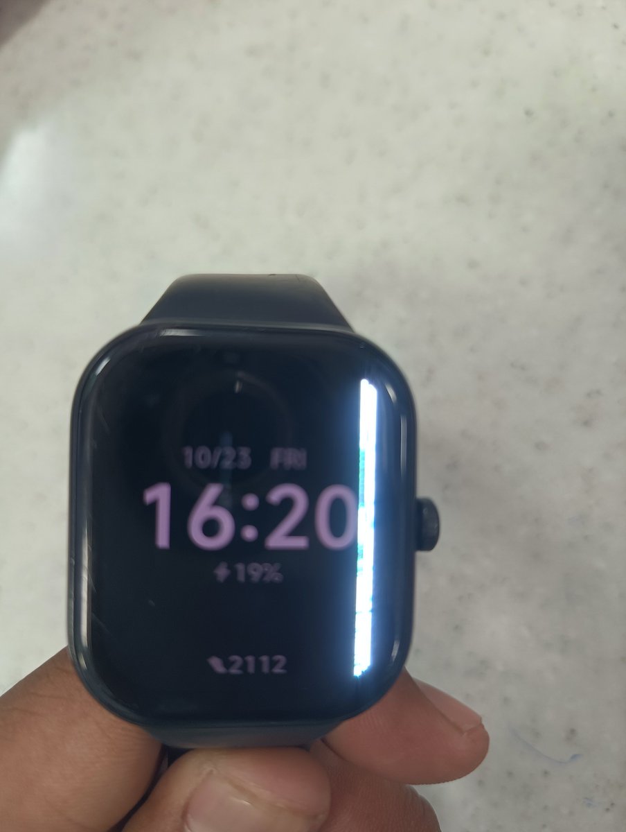 jayrohit150's tweet photo. Loyal @XiaomiIndia fan for 8+ years, but Bharuch service center refused warranty for my 4-month-old Redmi Watch citing minor daily wear. The screen has a severe vertical line defect with just normal crack 
Please resolve under warranty.@XiaomiSupport @RedmiIndia @RedmiSupportIN https://t.co/vjSikyQn6R