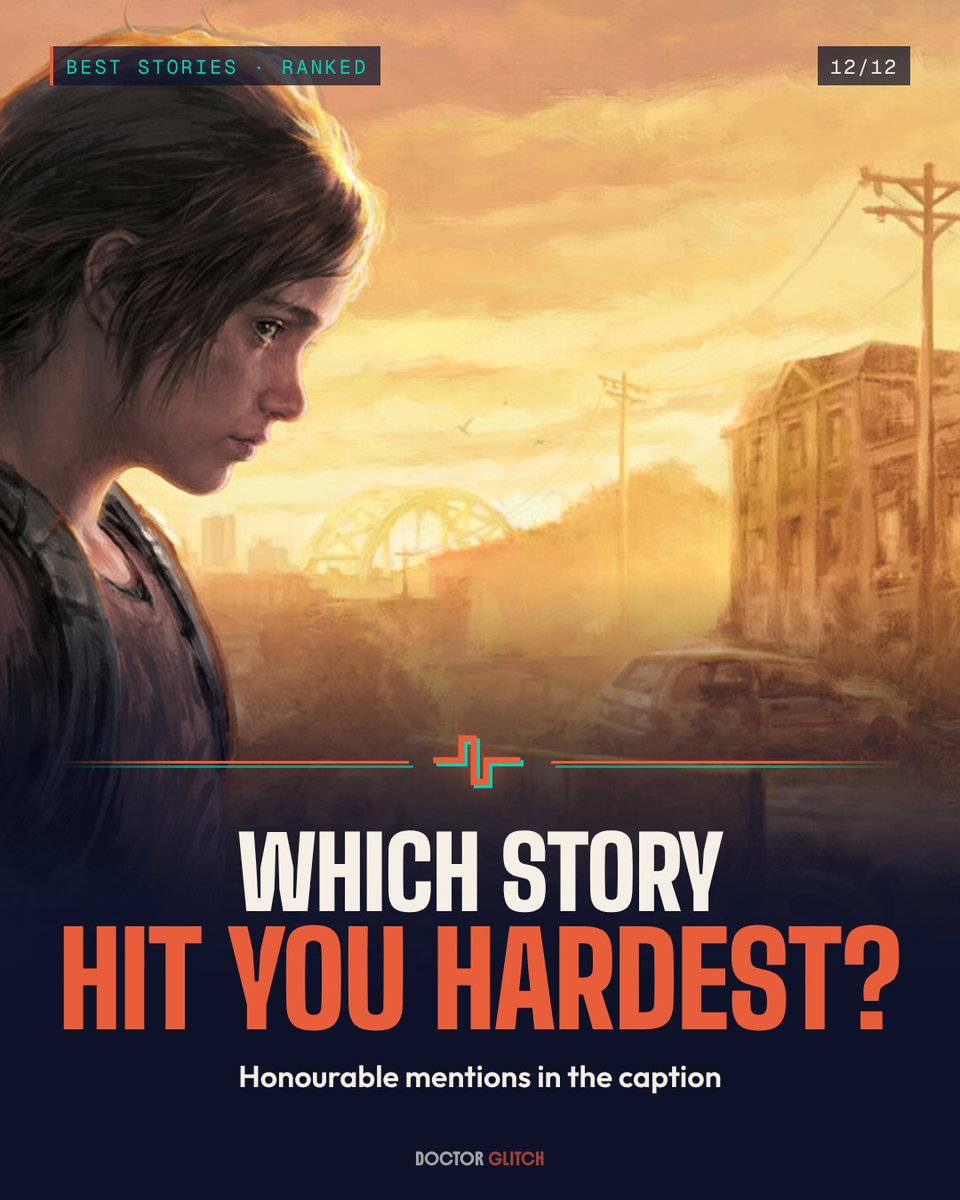 DoctorGlitchOff's tweet photo. #2 The Last of Us 
#1 Red Dead Redemption 2 

Which story hit you hardest? 👇 https://t.co/jsn67MVY44