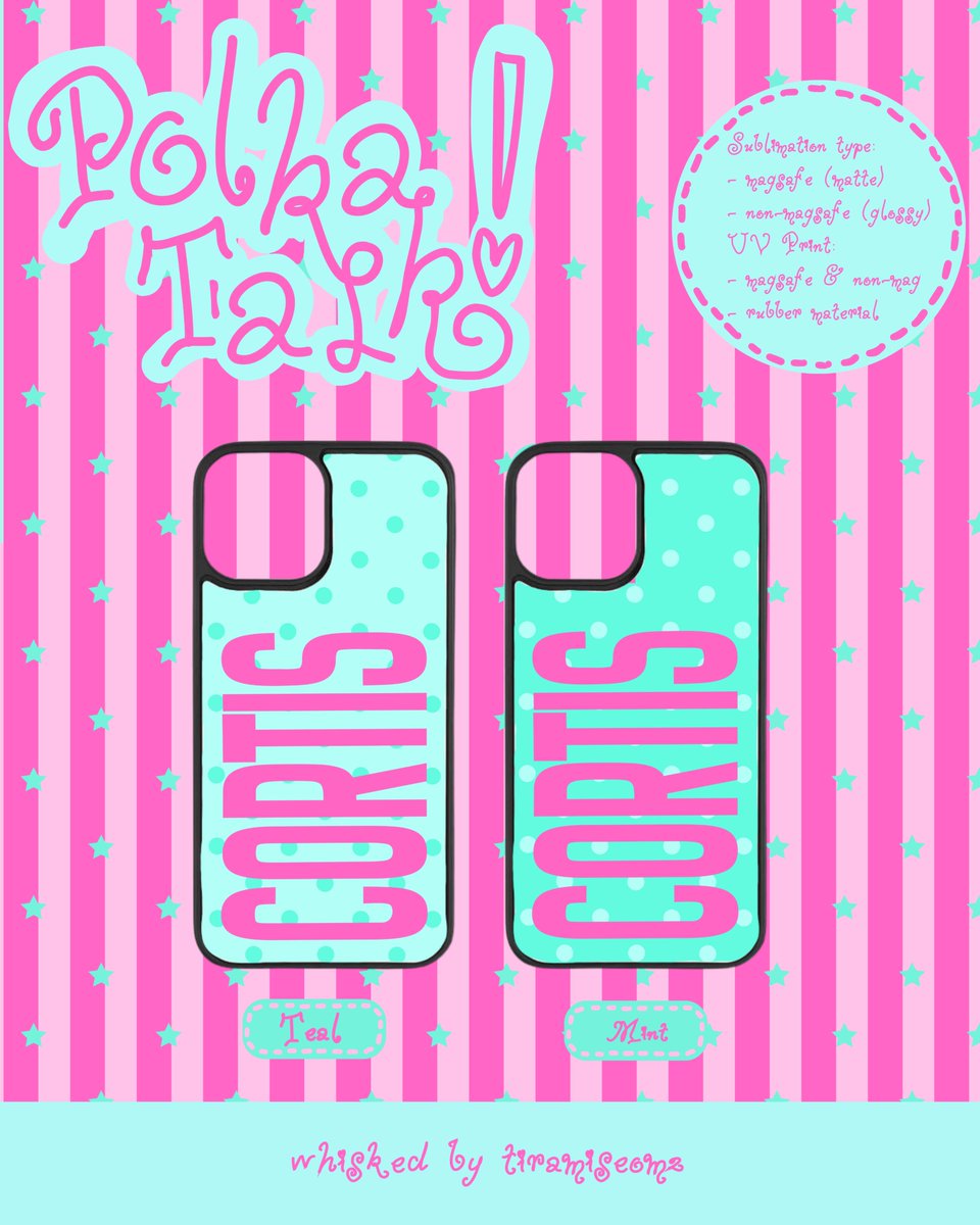 tiramiseomz's tweet photo. Polka Talk.ᐟ  [COMING SOON] 🛼👛🧤 

Cortis inspired phone case 

Pre-Order starts TOMORROW 8 PM

OCT 24 - NOV 14 
(until all 30 slots are taken) https://t.co/90elJjuzBp
