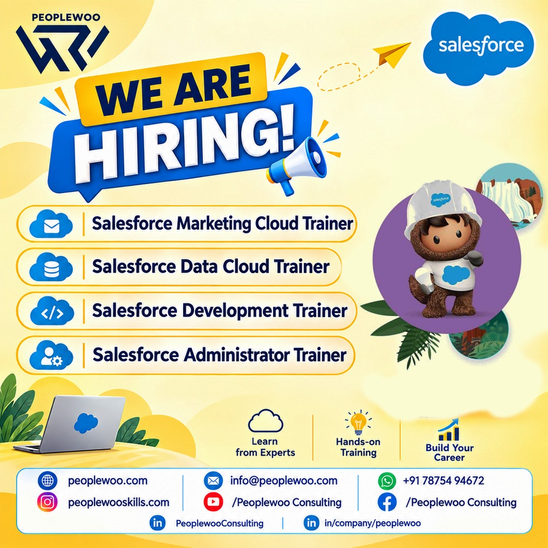 Peoplewoocon's tweet photo. Apply Now:https://t.co/DVt2ul5xGY
#SalesforceTrainer #HiringSalesforceTrainer #SalesforceJobs #SalesforceCareer #SalesforceTraining #SalesforceInstructor #SalesforceExpert https://t.co/zbW6l0FOsl
