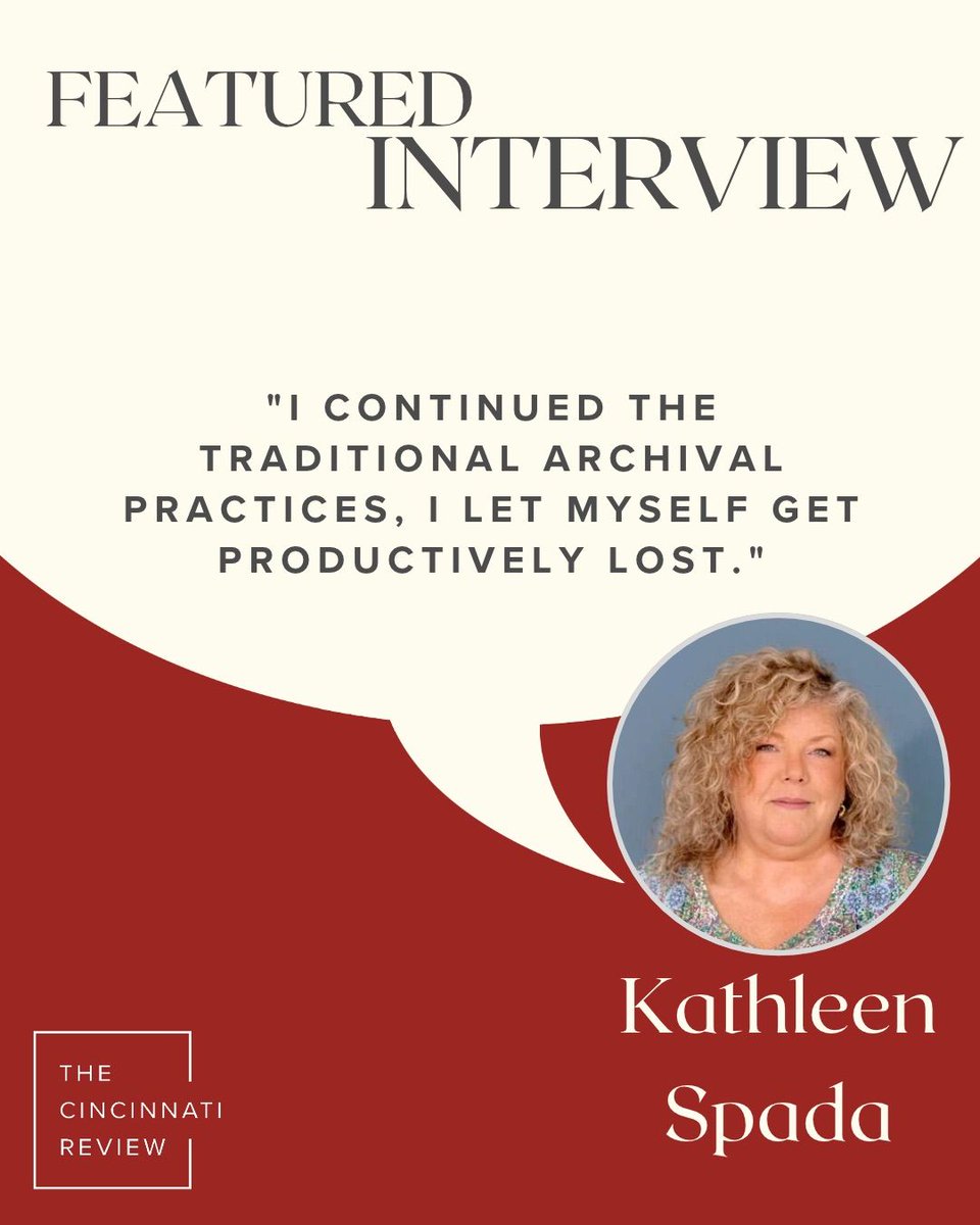 CincinnReview's tweet photo. "I continued the traditional archival practices, let myself get productively lost." We interviewed Kathleen Spada about research, the Gothic, and her recent book: WARD: A Memoir of Ghosts, Grandmothers, and Little Girls Who Disappear. Link in thread: https://t.co/mjhjbM8nnX