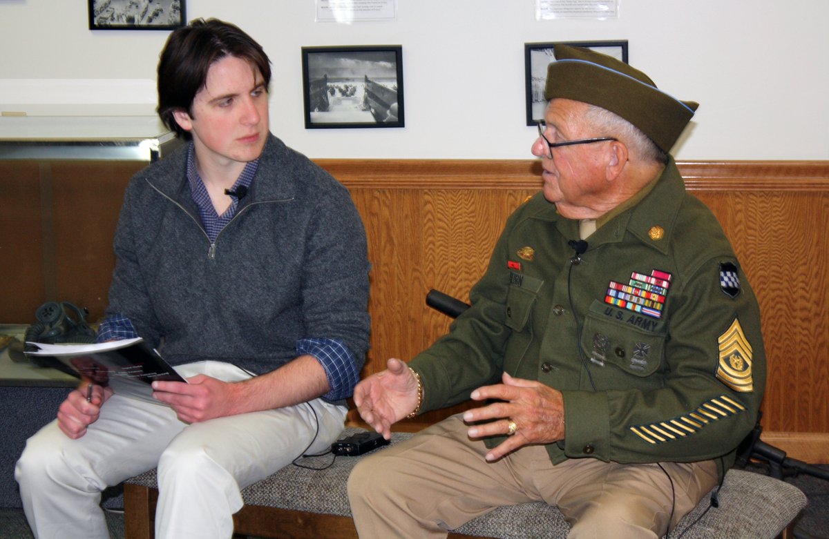 sfucommprogram's tweet photo. Students in our @SaintFrancisPA Communications Program recorded a tour of the Keirn Family WW II Museum on Oct. 22. The tour was given by retired Command Sgt. Maj. Joseph E. Keirn, the founder of the museum. Sgt. Major Keirn also conducted an interview with COMM major Dan Farrar. https://t.co/ev162qAl8B