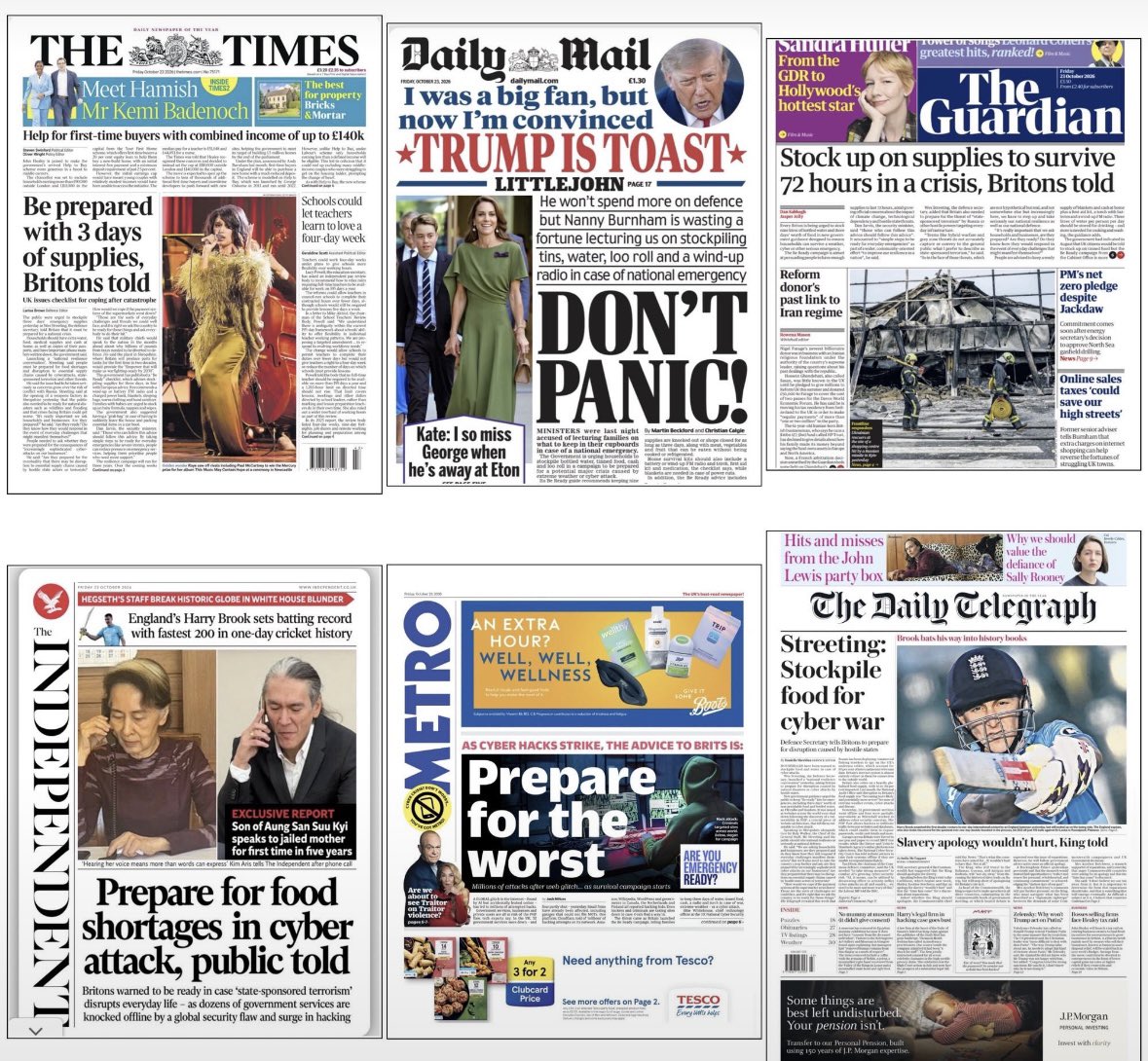 macjay72's tweet photo. Today’s Headlines. 

And our Prime Minister’s response. 

I’m appearing on Gogglebox and here’s me getting a flu jab! 👍🏻🙈🙄

Fuck
My 
Life 

🤦🏼‍♀️ https://t.co/VZB4zIvUek