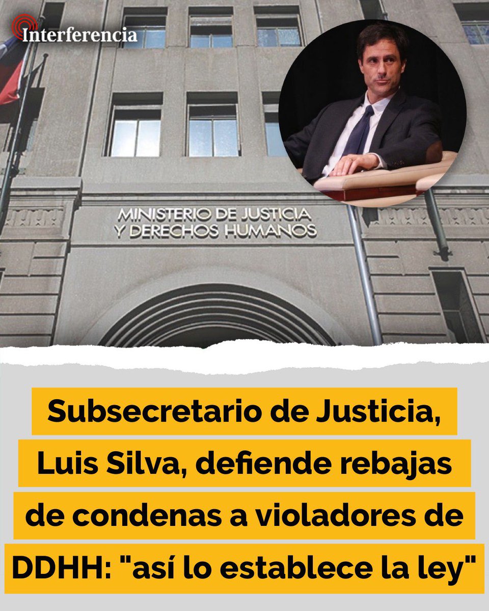 InterferenciaCL's tweet photo. En dos informes a la Corte de Apelaciones, el subsecretario de Justicia, Luis Silva, sostiene que el Ministerio no podía negar la rebaja a dos condenados por secuestros calificados en 1987. Los tribunales han rechazado hasta ahora sus recursos. 👇
https://t.co/tXfWeKRQbj https://t.co/jJWWLRhuuX