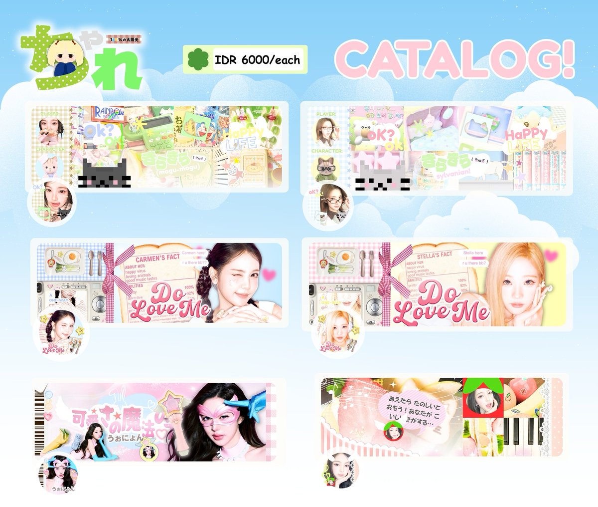 tsuzuumee's tweet photo. help repOst . . . ? thank yOu so much fellas! ☘️

aku mau mengadakan clearance sale layout ready stock aku, semua nya start dari 5K, 6K, dan 10K untuk layout chibi. Semuanya juga free retext dan jika take 3 layout atau lebih ada potongan harga yaa :3 

#zonauang https://t.co/bXs0lZVLJS