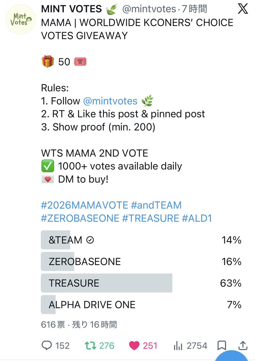 yunmeilune's tweet photo. @mintvotes Done for #andTEAM https://t.co/vNV1rP2GgI
