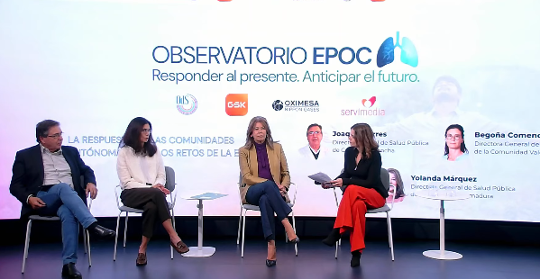 OdSalud's tweet photo. 🏥 ¿Cómo están respondiendo las comunidades autónomas a los retos que plantea la #EPOC?

En #ObservatorioEPOC analizamos las prioridades, los desafíos y las oportunidades de mejora desde la perspectiva de la salud pública y la gestión sanitaria, con la participación de:

▪️ Joaquín Torres Moreno, director general de Salud Pública de Castilla-La Mancha. @SanidadCLM

▪️ Begoña Comendador Jiménez, directora general de Salud Pública de la Generalitat Valenciana.

▪️ Yolanda Márquez Polo, directora general de Salud Pública de la Junta de Extremadura. @saludEXT

Una mesa para compartir experiencias y avanzar hacia una respuesta más coordinada y eficaz frente a la EPOC.

#ObservatorioEPOC