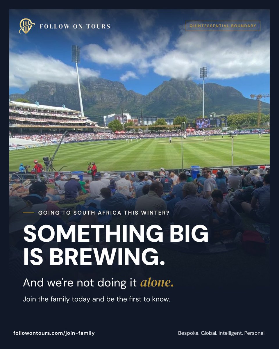 followontours's tweet photo. Going to South Africa this winter? Something big is brewing for England fans heading out. And we’re not doing it alone.
Join the family and be the first to know: https://t.co/5U56TFFTbl
#SAvENG https://t.co/dFoBb6qxNW