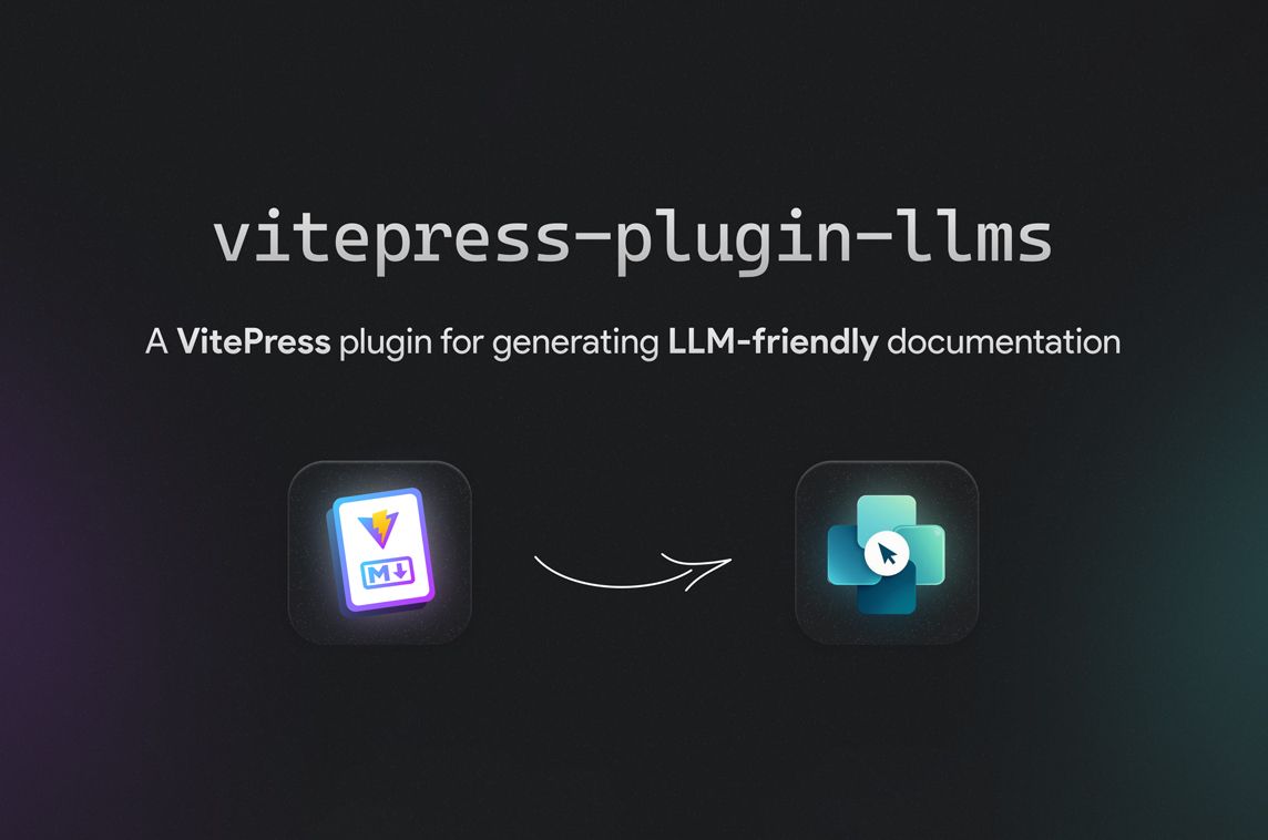 MadeWithVueJS's tweet photo. A VitePress plugin for generating LLM-friendly documentation ⚙️👉️ - https://t.co/rtSMDXK64r https://t.co/twBZsNPrUN