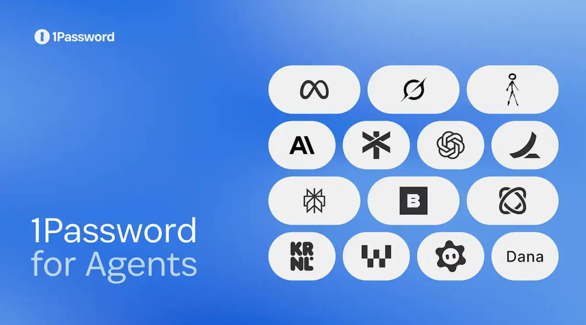 WBuzzer's tweet photo. https://t.co/jykFkgIQQy

Password manager1Password is rolling out user-approved website logins for more AI agents. It can apply previously saved user passwords without giving them to agents directly.

#AI #AIAgents #1Password #Passwords #Authentication https://t.co/BisfdXfZz5