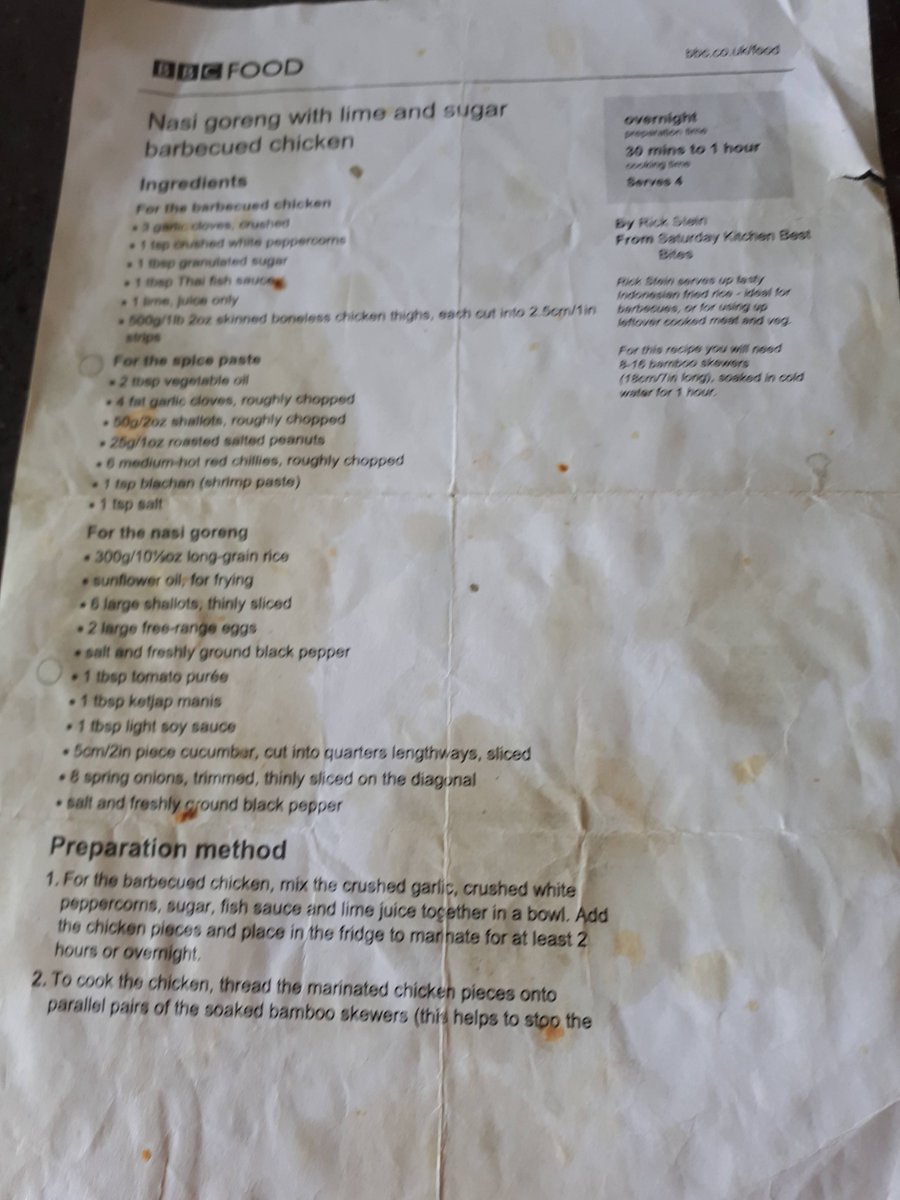birdcampics's tweet photo. A *VERY* well loved recipe, I really should print a new copy!
#AlphabetChallenge #WeekPforPaper https://t.co/MGUbSeKqgT