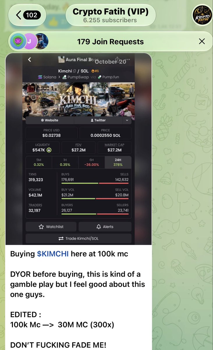 CryptoFatihh's tweet photo. Sana $SI'yı $250K'da al dedim, $68M'ye çıktı

Sana $PAID'i $500K'da al dedim, $52M'ye çıktı

Sana $Musebook'u $350K'da al dedim, $46M'ye çıktı

Sana $EACC'yi $750K'da al dedim, $30M'ye çıktı

Sana $KIMCHI’yı $100K’da al dedim, 30M’ye çıktı

Hâlâ beni takip etmiyorsun mu? Fakir kalmaya devam edeceksin! 😂