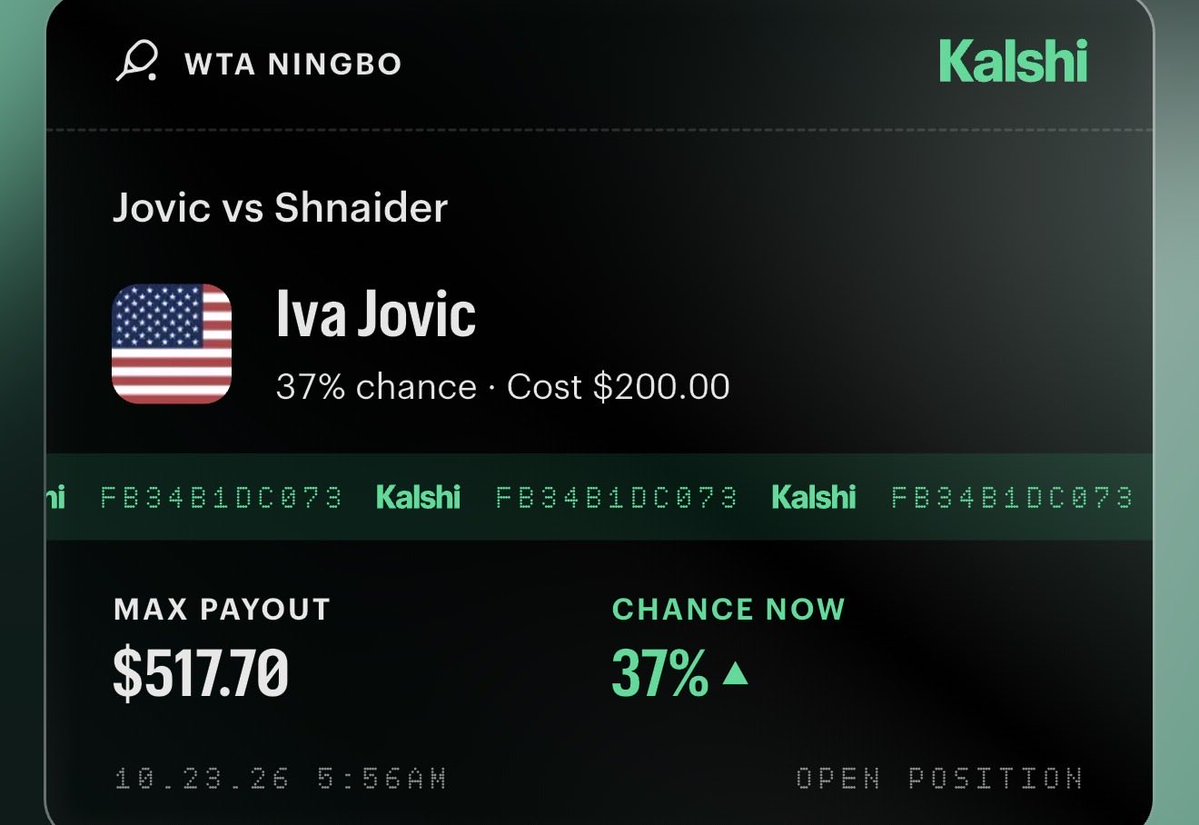 CollinsProps1's tweet photo. 2U

Wanted to take live and see Jovics level. She’s playing strong and looking to take over. Very slow start from her but she’s looking to take this set👀 Great value https://t.co/TtpAqNAjHo