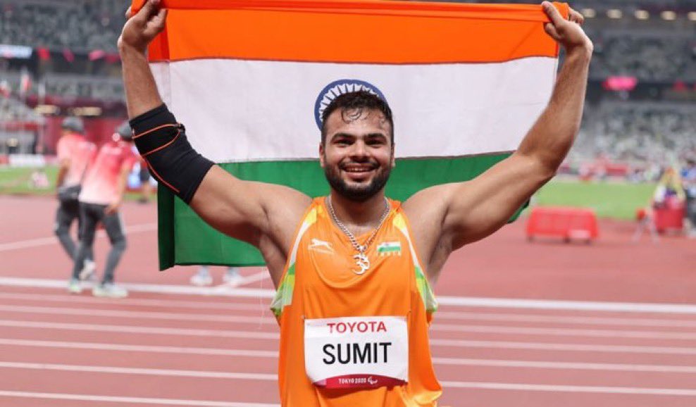 TheKhelIndia's tweet photo. Mighty Sumit Antil will be in action at Men’s Javelin Throw Final at 04:46 PM 💪🔥 https://t.co/lBFVmTd2pR