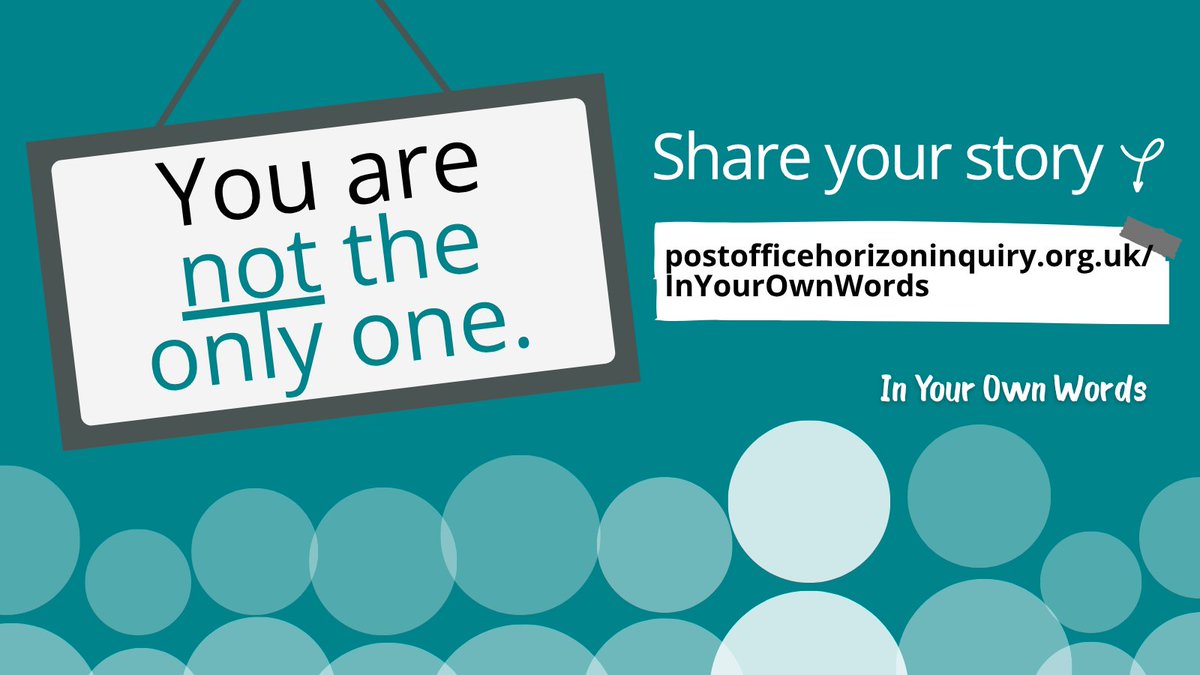 PostOffInquiry's tweet photo. “You are the only one,” is the message sub-postmasters were given while they faced problems with the Horizon system.

We now know they were not alone. While many have shared their experiences, stories are still waiting to be heard.

Tell yours before our project closes💬 https://t.co/oLCkaj9ZaG