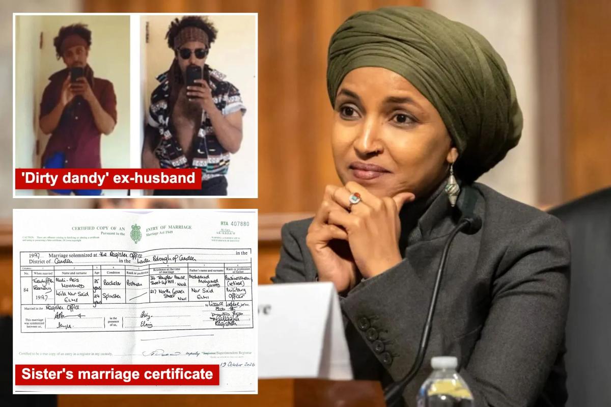 nypost's tweet photo. All the clues Ilhan Omar had sham marriage to brother - from marriage certificate to living with 'dirty dandy' https://t.co/oXXuyWA7QZ https://t.co/HnZSefPY5Q