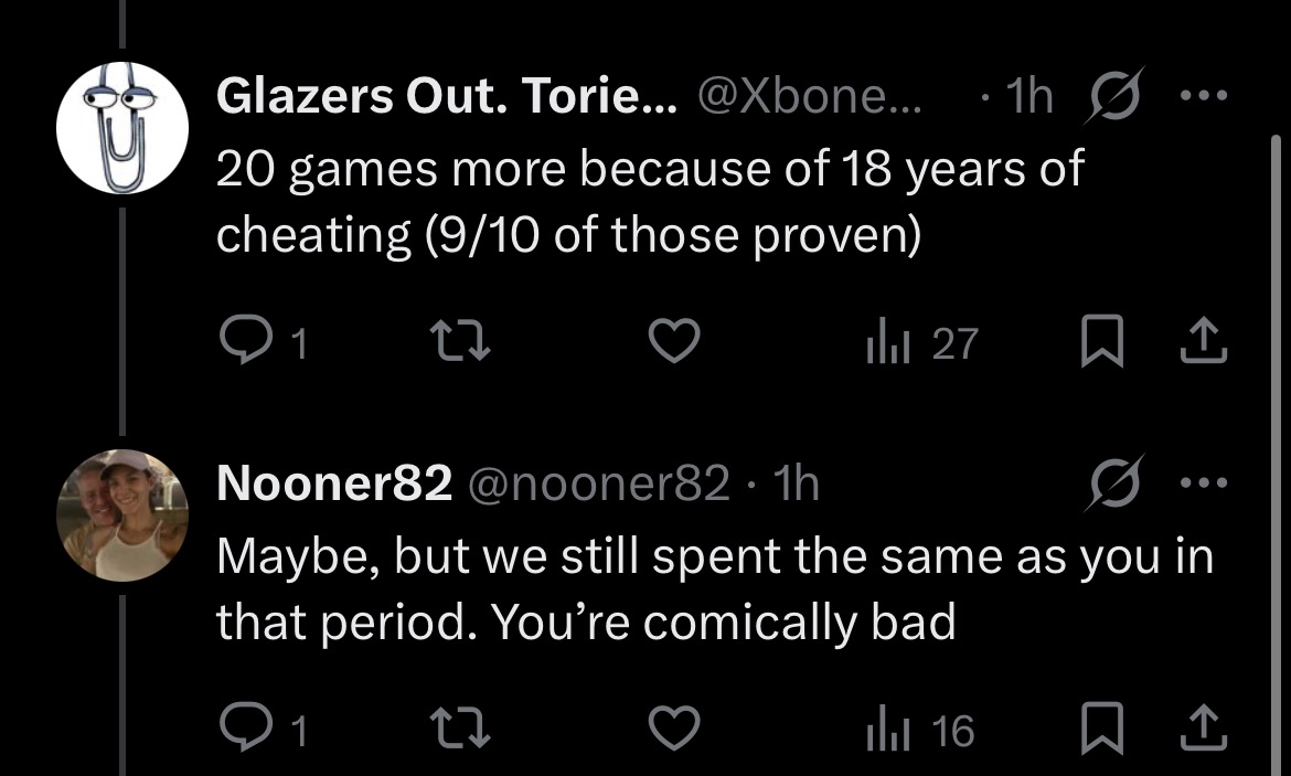 nooner82's tweet photo. @XboneMalone @WayneSBarton You changed the goalposts! You can use City as your defense mechanism all you like - You have been, you are, and you will be for the foreseeable future absolutely fucking dogshit. And you’ve spent an obscene amount of money becoming so shit. Keep up the good work https://t.co/7vgwfzAHWG
