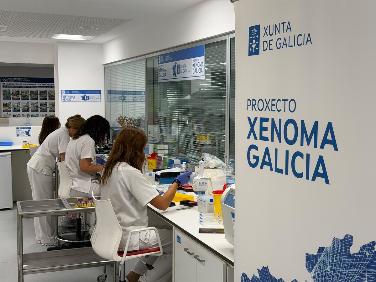 Xunta's tweet photo. 🧬 O vindeiro luns comeza a toma de mostras da nova fase do proxecto Xenoma Galicia na área sanitaria de Pontevedra e O Salnés

📍 O Salnés: do 26 ao 29 de outubro
📍 Pontevedra: do 2 ao 19 de novembro

ℹ️ https://t.co/mXF63qemih https://t.co/lCaaeCO6xg