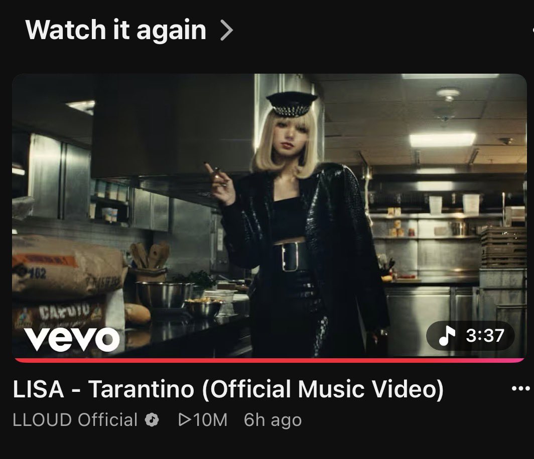 lalaluvlalisa's tweet photo. #LISA - Tarantino (Official Music Video) has surpassed 10 million views! https://t.co/PgkqBaBUih