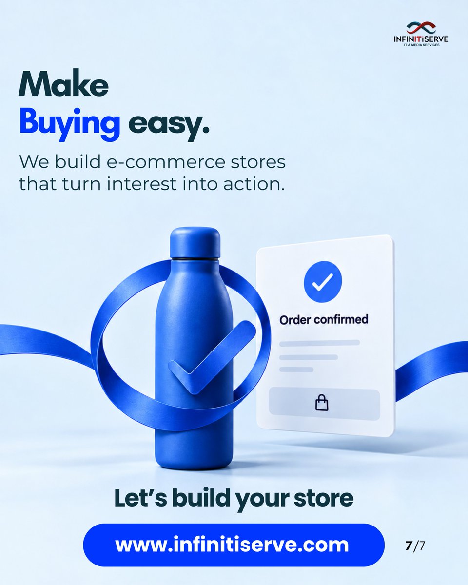infinitiserve's tweet photo. Losing sales because your e-commerce website is confusing?

InfinITiServe builds SEO-friendly online stores with seamless shopping and easy checkout.

DM us today to build an e-commerce website that converts visitors into customers!

#EcommerceDevelopment #Shopify #InfinITiServe https://t.co/b4zorf2945