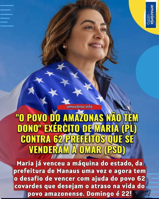 nelsonpaffi's tweet photo. Eleição Amazonas:
Na torcida para Maria do Carmo (PL). https://t.co/ROSRhw2I7O