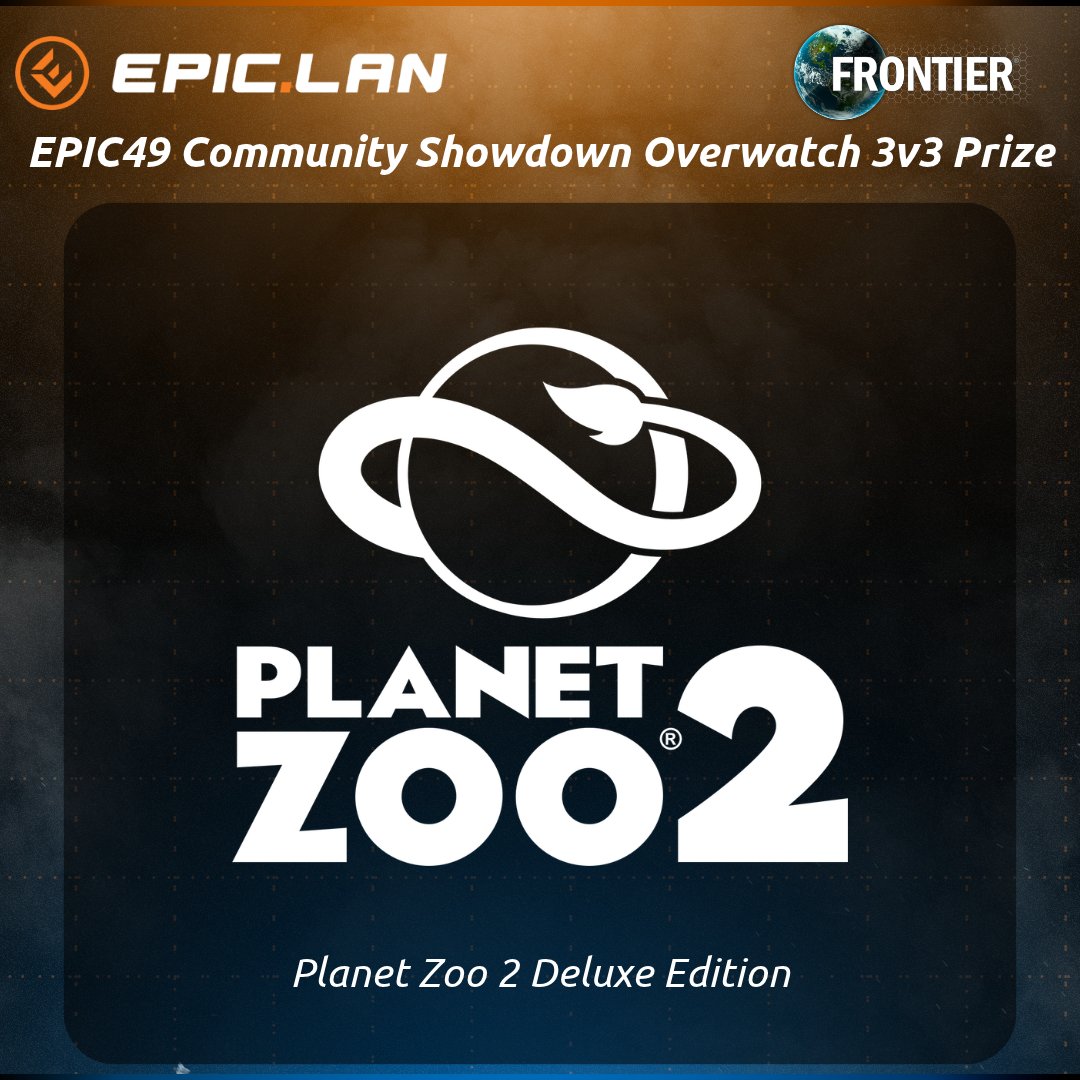 EPICLAN's tweet photo. Thank you to @frontierdev for providing copies of Planet Zoo 2 as prizes to all three winners of the Community Showdown at #EPIC49 https://t.co/bUPQtwBzBF