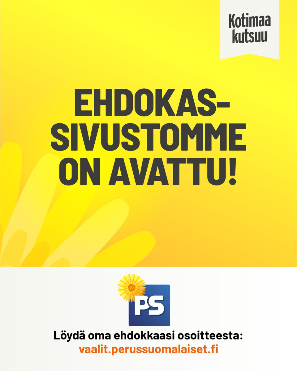 persut's tweet photo. Puolueemme ehdokasgalleria on nyt avattu! 

Käy tutustumassa nyt nimettyihin ehdokkaisiimme ja löydä omasi osoittesta: https://t.co/cDljAvIUkZ

#kotimaakutsuu #eduskuntavaalit https://t.co/KhUUbV7l9L