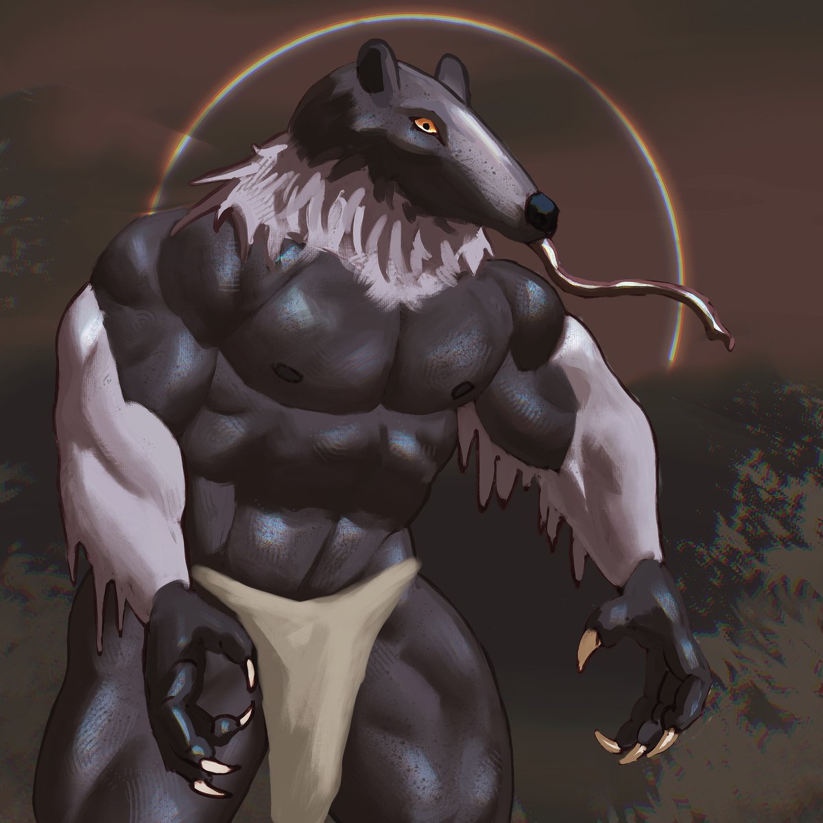 KtsuArt's tweet photo. Weretober day 23th- Giant Anteater https://t.co/3d2hh3vzIS