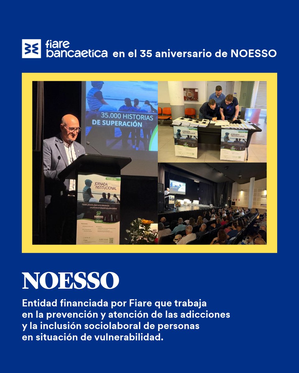 fiareBE's tweet photo. ¡35 años acompañando a personas y familias, creando oportunidades y trabajando por la inclusión social! 

Felicidades, @aNOESSO, por vuestra trayectoria. 💚 https://t.co/rWXEcrnmxA