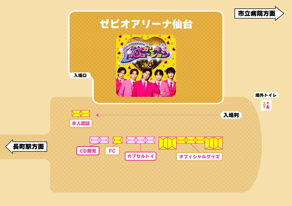 milk_info's tweet photo. ❤️‍🔥❤️‍🔥❤️‍🔥
M!LK ARENA TOUR 2026-2027「シャカリキレボリューション」

10月24日(土)、10月25日(日)に宮城公演を開催にあたり、会場MAPを公開しました！

💿CD会場販売詳細
https://t.co/BGENGFXFTY
🔦グッズ会場販売詳細
https://t.co/gAB2VImIBf
🧸カプセルトイ詳細
https://t.co/1esF4cYBGl
👑FCブース詳細
https://t.co/1Hwytm11fz

コンサートを楽しんでいただくために、
みんなが笑顔になれますように、
ご来場前に改めて
M!LKと6つの約束をお願いします🍼
https://t.co/cxVpXbHqhn

M!LKと一緒にシャカリキレボリューションを楽しみましょう！
#シャカレボ #MILK