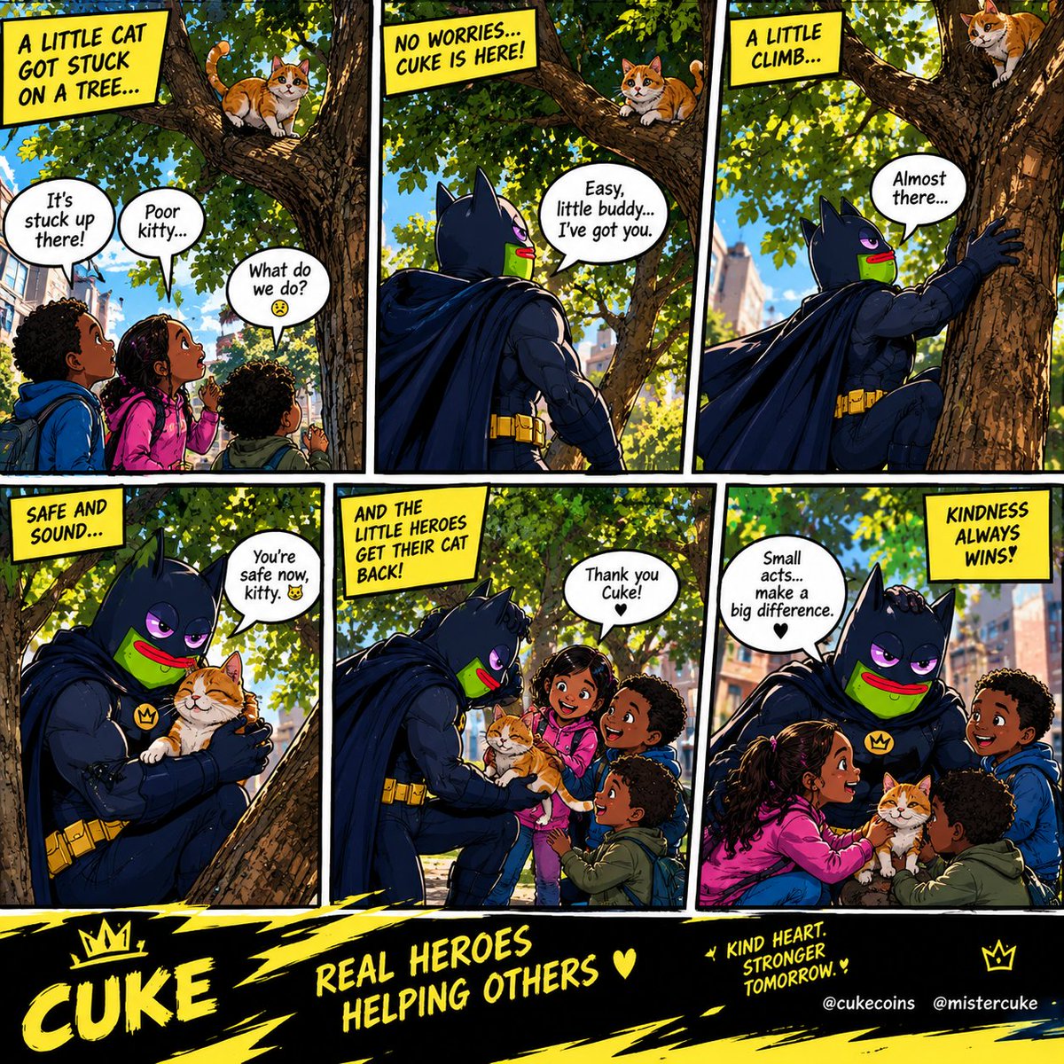 DoTcomLegeend's tweet photo. No cat left behind! π±π¦π₯ Bat-Cuke to the rescue! Saving lives, helping kids, and proving that real heroes have hearts. ππ
#BatCuke #Cuke
@mistercuke x @cukecoins https://t.co/BQYh1LaTvS