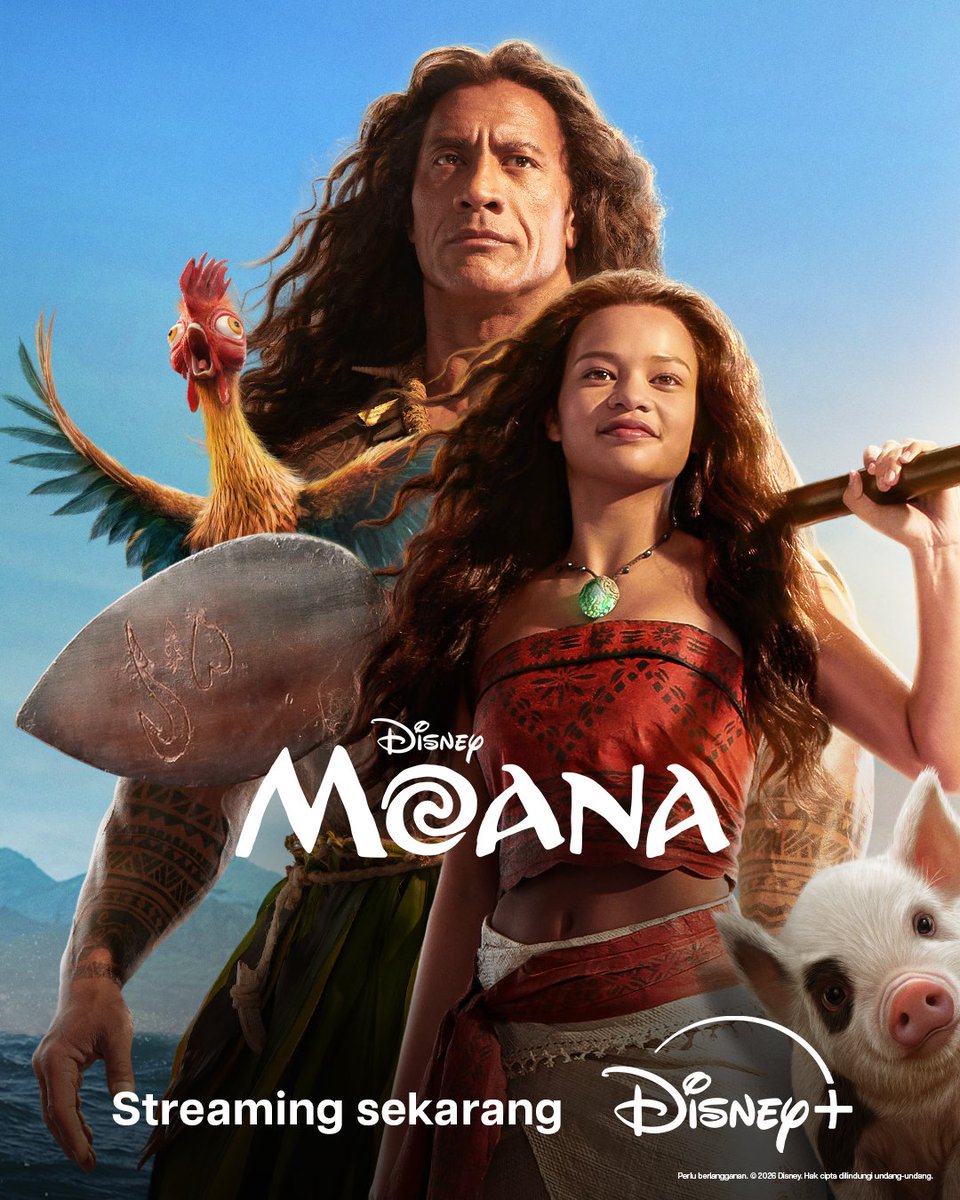 DisneyPlusID's tweet photo. *Heihei teriak* DISNEY’S #MOANA UDAH BISA DI STREAMING DI APP BARU #DISNEYPLUSID SEKARANG! 🐓🌊 https://t.co/oSEm5uGkxP