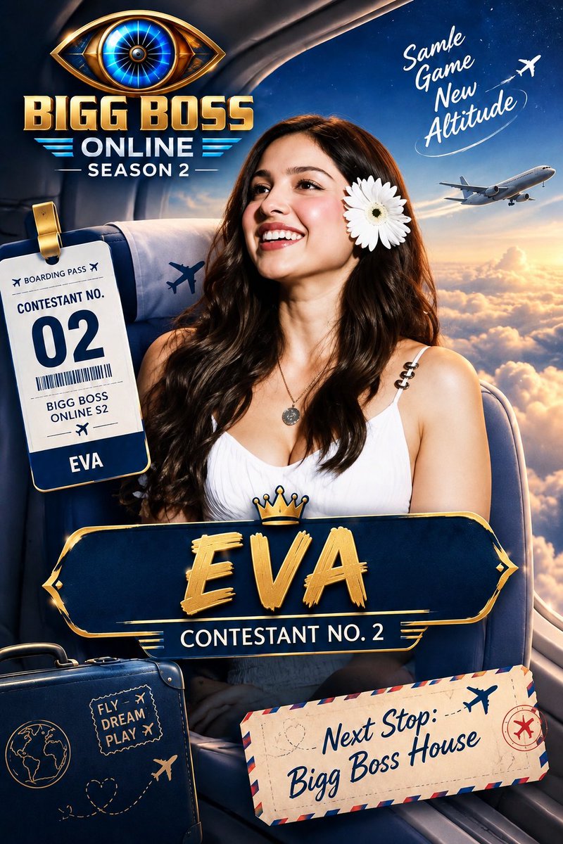 MadBroseys's tweet photo. Introducing Eva - Contestant No. 2 of Bigg Boss Online S2! 👑💙 Same Game, New Altitude. Next Stop: Bigg Boss House! 🔥

#BiggBossOnlineS2 #Eva #ContestantNo2
 #ContestantNo2 #SameGameNewAltitude #BiggBossOnline #Season #NextStopBiggBossHouse https://t.co/1Jp1Zos5US