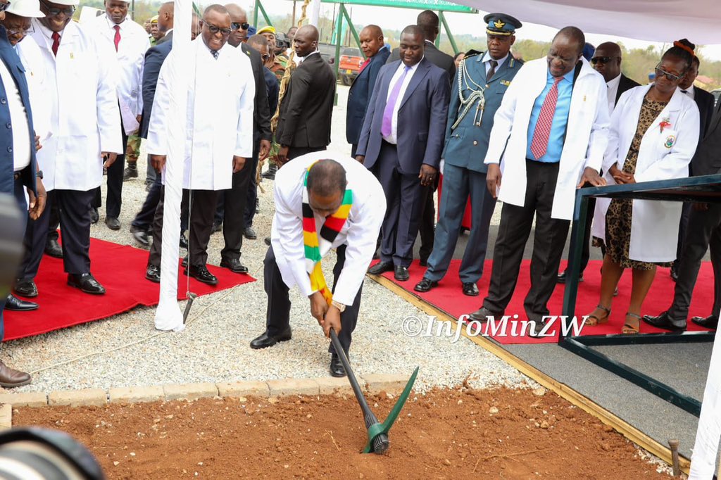 Samwacho's tweet photo. PRESIDENT MNANGAGWA BREAKS GROUND FOR NEW GZU FACILITIES

His Excellency the President of the Republic of Zimbabwe and Chancellor of all State Universities, Dr Emmerson Dambudzo Mnangagwa, was presented with the site plan for the proposed new Administration Block, Library and Convocation Hall at Great Zimbabwe University.

The President subsequently broke ground and laid the foundation stone, officially marking the commencement of construction of the new facilities.

The development marks a significant milestone in the university’s infrastructure expansion, aimed at strengthening institutional capacity and enhancing the learning and working environment for students, academic staff and administrators.

@ChirauMel  @edmnangagwa  @2023Focus @InfoMinZW @mhtestd @GreatZim @GreatZimUni  @MoeChanda  @ProfPMavima  @MthuliNcube01  @enkudheni  @TendaiChirau  @marapira_farai @SimangalisoDub5  @Jackie33283369  @matinyarare  @MatamboT97  @CMNhlansi  @treviousnjuzu  @JeremiahMb65631  @ChambatiLevison  @DumisoJnr22247