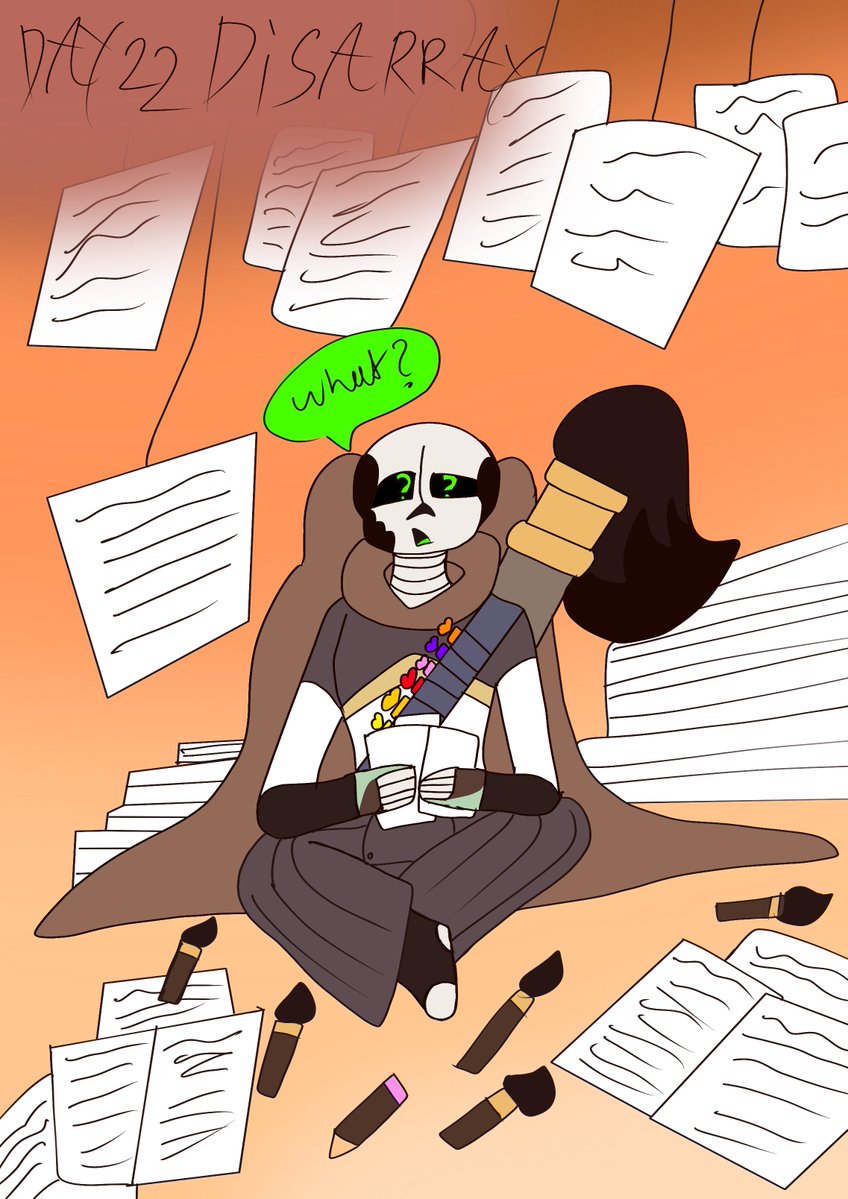 that_fox_person's tweet photo. Day 21 prisoner
Day 22 disarray

Both late but hey- at least I got it out!
#inksans #inktobertale #inktobertale2026 https://t.co/Q6JFygB4zq