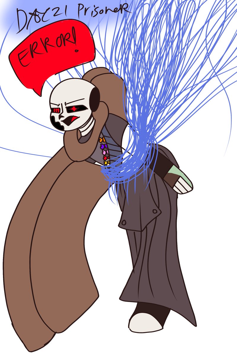 that_fox_person's tweet photo. Day 21 prisoner
Day 22 disarray

Both late but hey- at least I got it out!
#inksans #inktobertale #inktobertale2026 https://t.co/Q6JFygB4zq